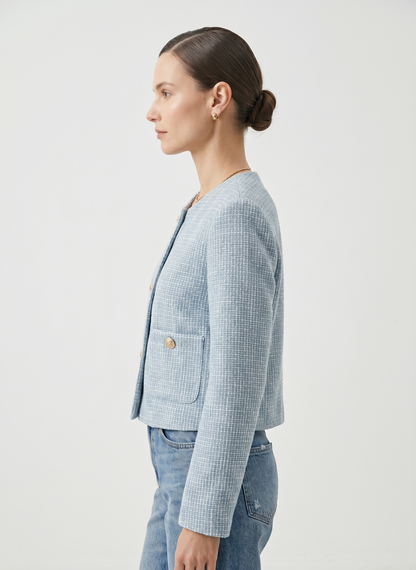 VESTE COURTE EN TWEED