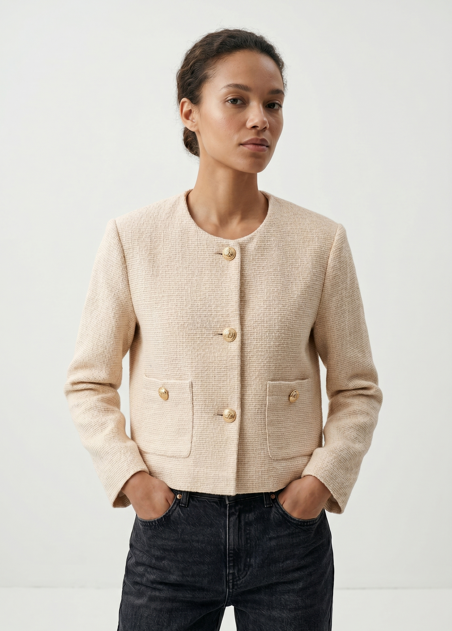 VESTE COURTE EN TWEED