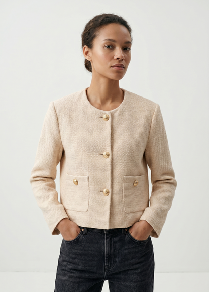 VESTE COURTE EN TWEED