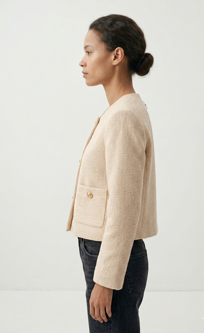 VESTE COURTE EN TWEED
