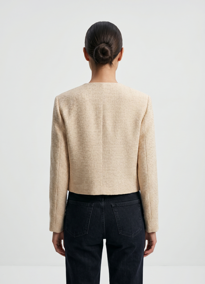 VESTE COURTE EN TWEED