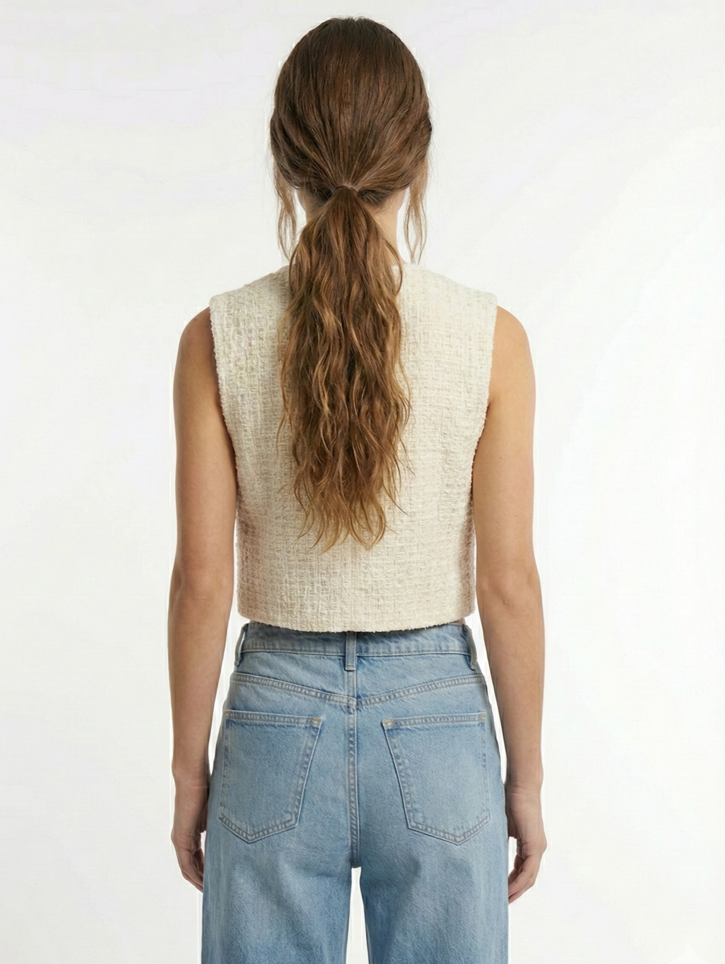 CHAQUETA DE TWEED SIN MANGAS