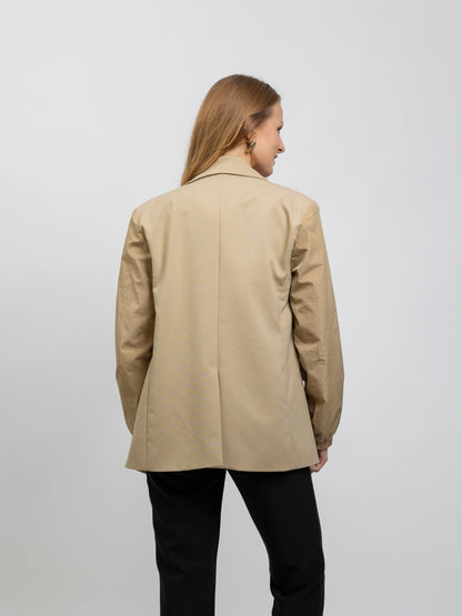 LE BLAZER BI-MATIÈRE