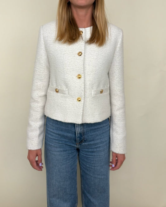 WOOL BLEND TWEED JACKET