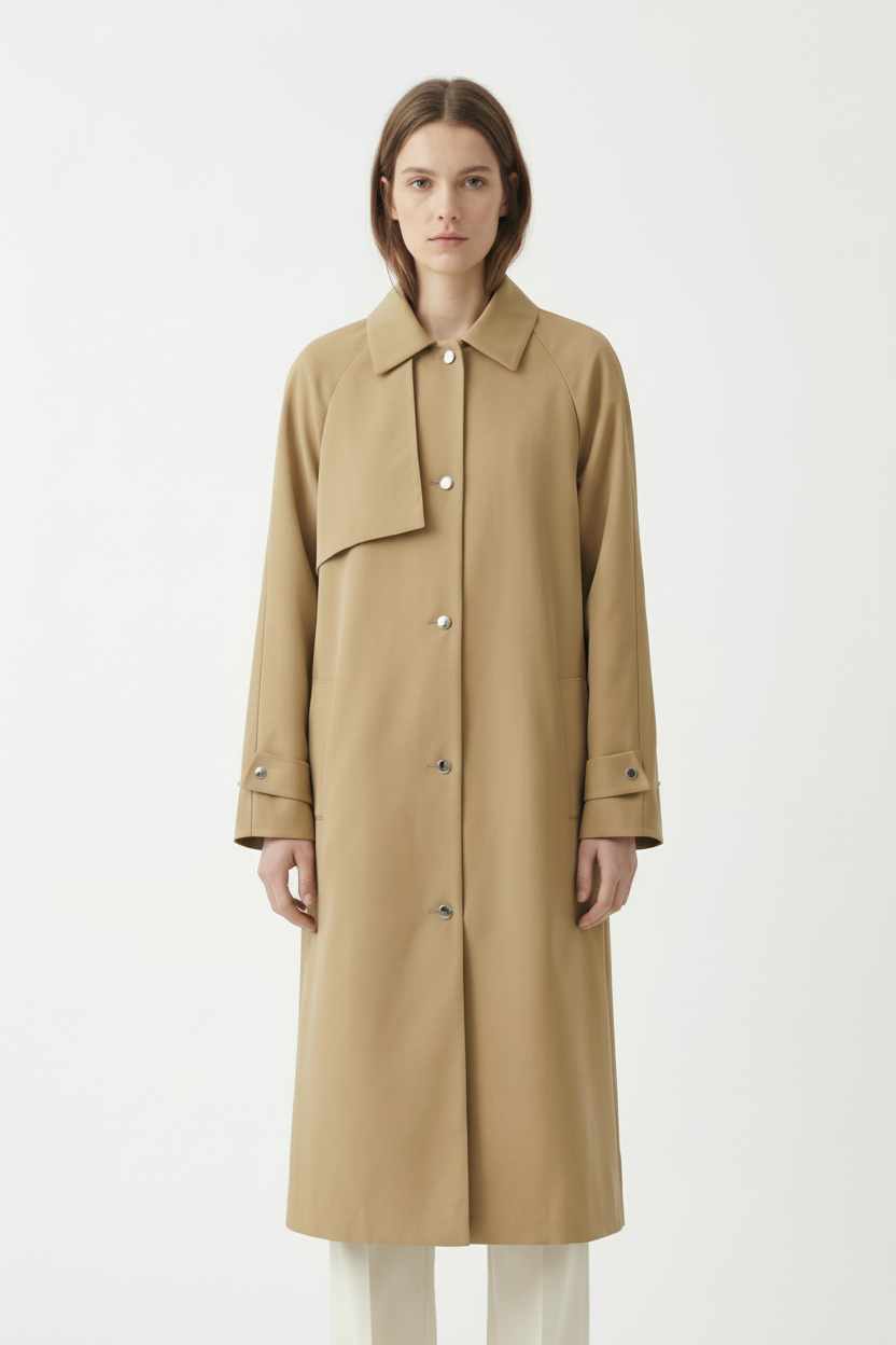 TRENCH LONG ASYMÉTRIQUE