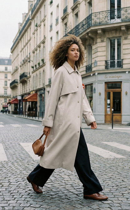 TRENCH LONG ASYMÉTRIQUE