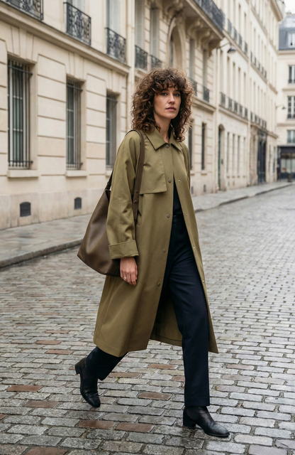 TRENCH LONG ASYMÉTRIQUE