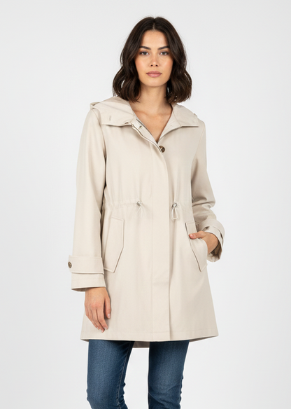 Mid-length hooded parka