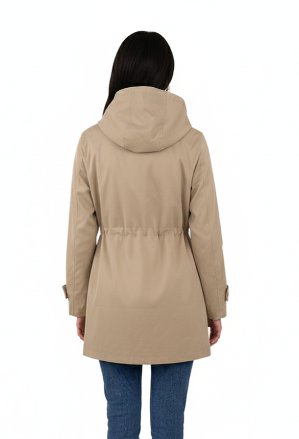 Mid-length hooded parka