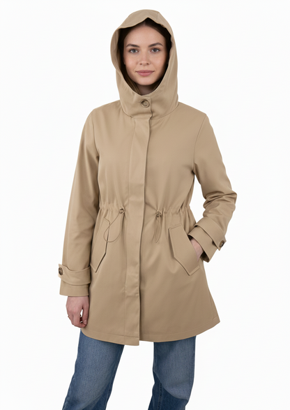 Mid-length hooded parka