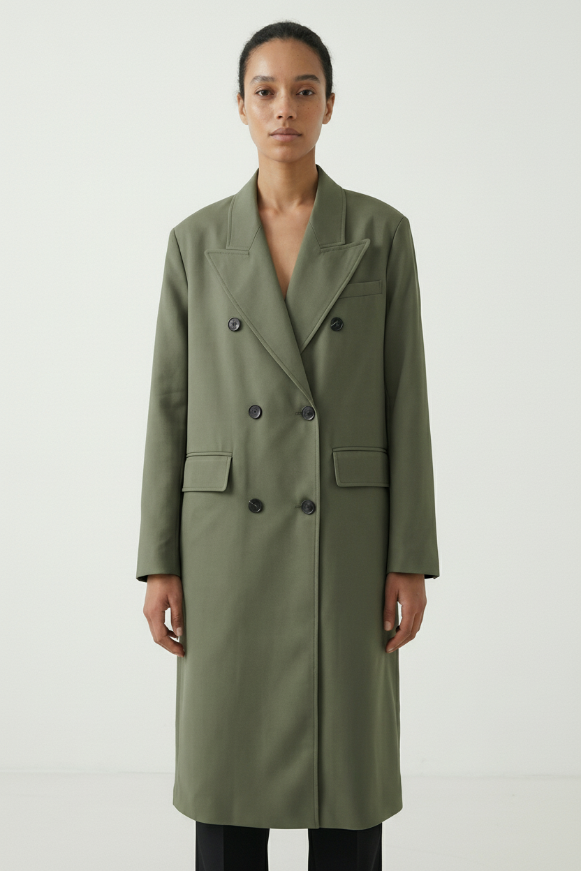 MANTEAU OVERSIZE À FERMETURE CROISÉE