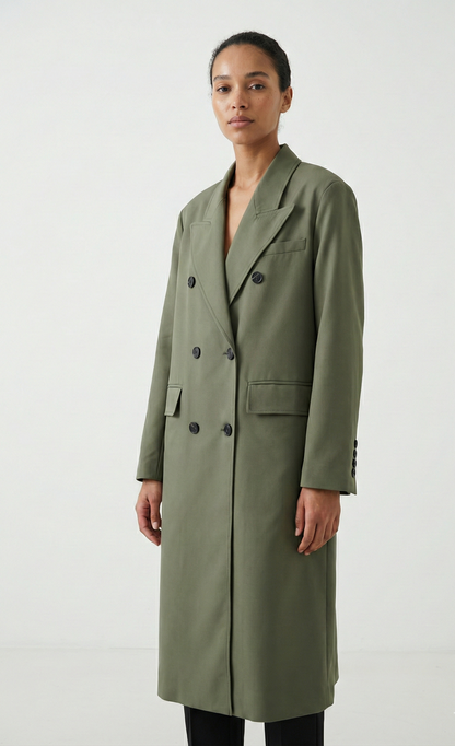 MANTEAU OVERSIZE À FERMETURE CROISÉE