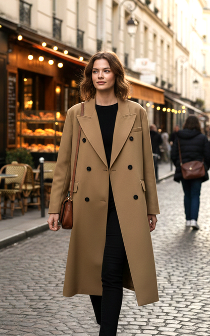 OVERSIZED COAT WITH DOUBLE-BREASTED CLOSURE