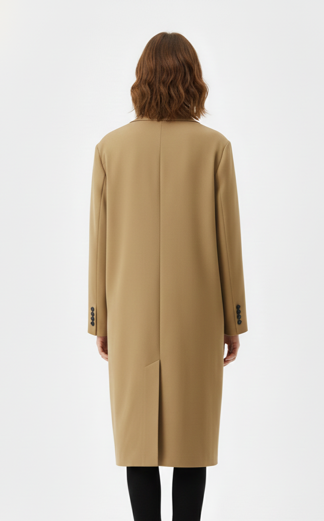 OVERSIZED COAT WITH DOUBLE-BREASTED CLOSURE