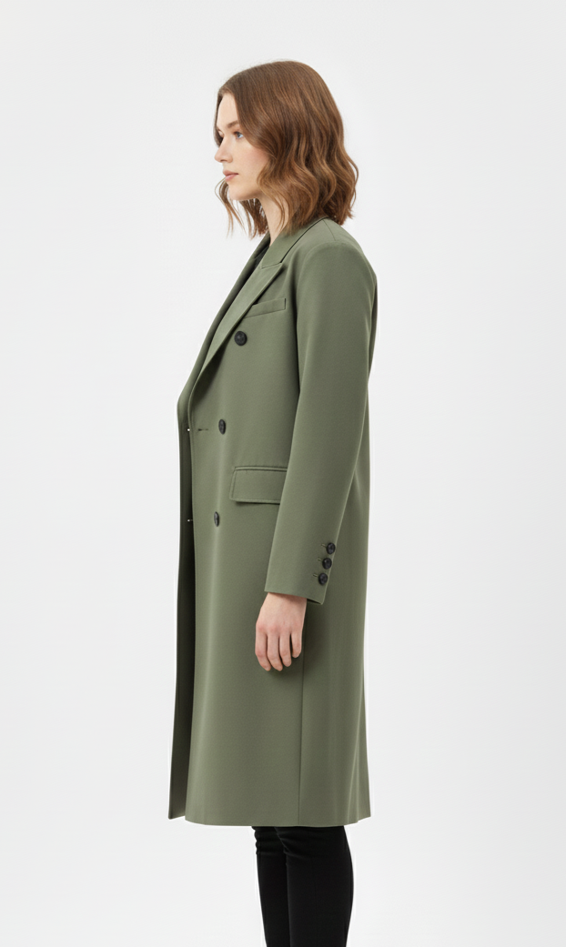 OVERSIZED COAT WITH DOUBLE-BREASTED CLOSURE