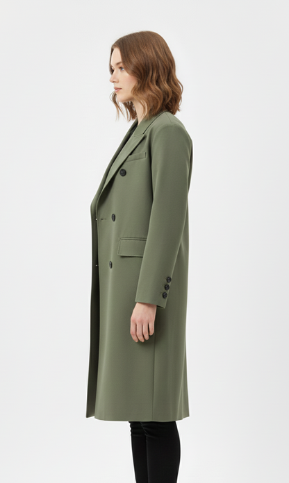 OVERSIZED COAT WITH DOUBLE-BREASTED CLOSURE