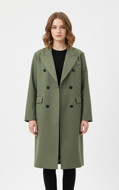 OVERSIZED COAT WITH DOUBLE-BREASTED CLOSURE