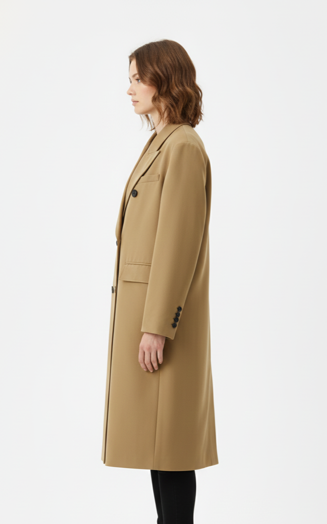 OVERSIZED COAT WITH DOUBLE-BREASTED CLOSURE