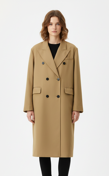OVERSIZED COAT WITH DOUBLE-BREASTED CLOSURE
