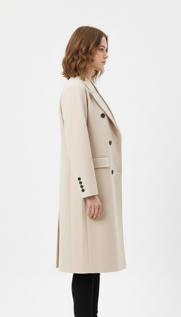OVERSIZED COAT WITH DOUBLE-BREASTED CLOSURE