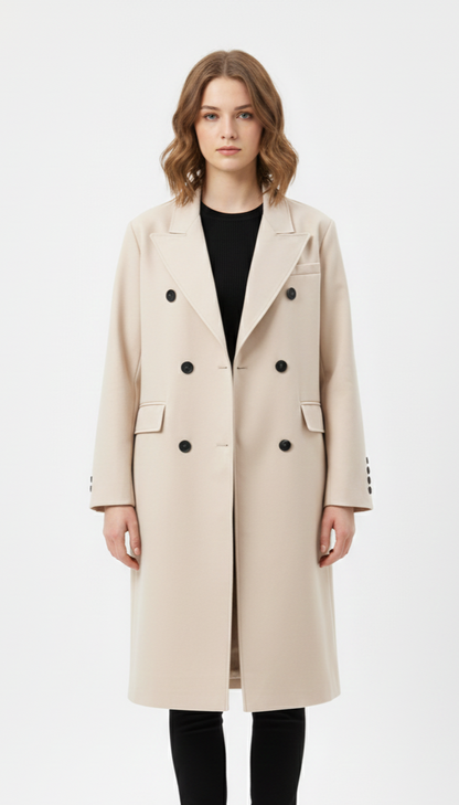 OVERSIZED COAT WITH DOUBLE-BREASTED CLOSURE