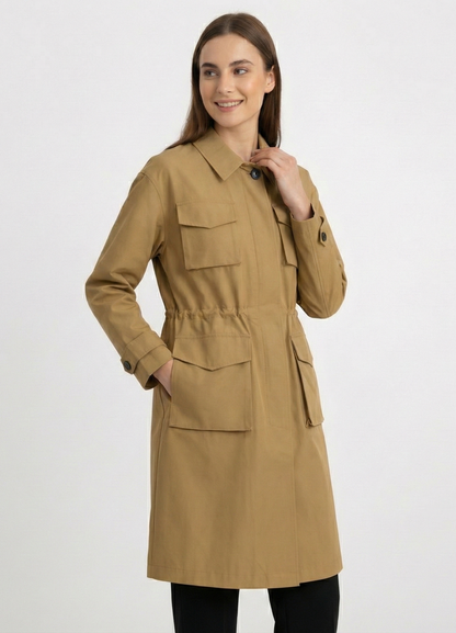 Mid-length fitted parka