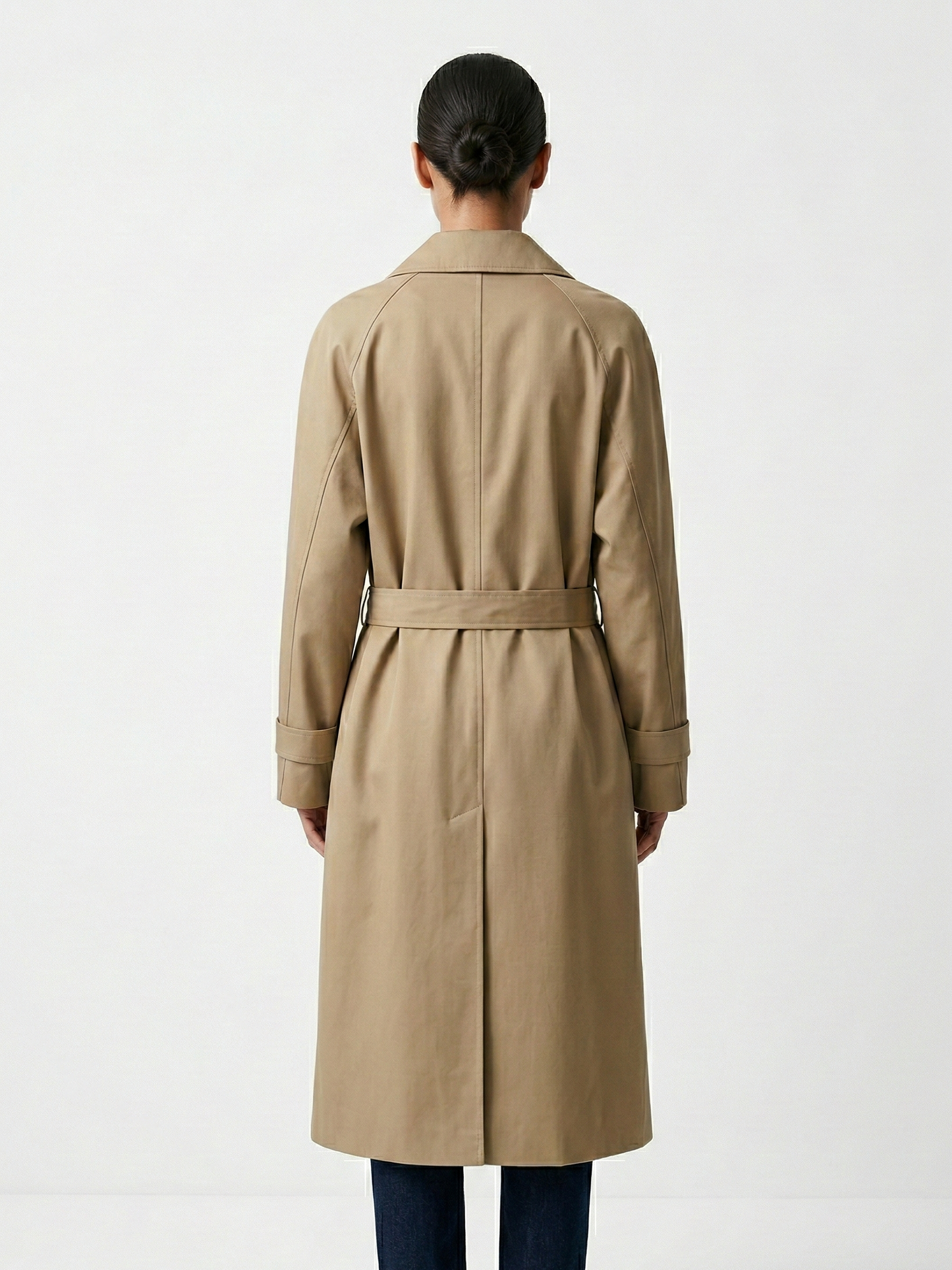Waterproof trench coat in cotton blend