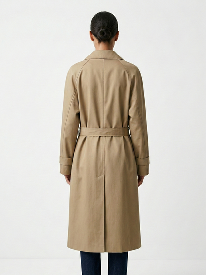 Waterproof trench coat in cotton blend