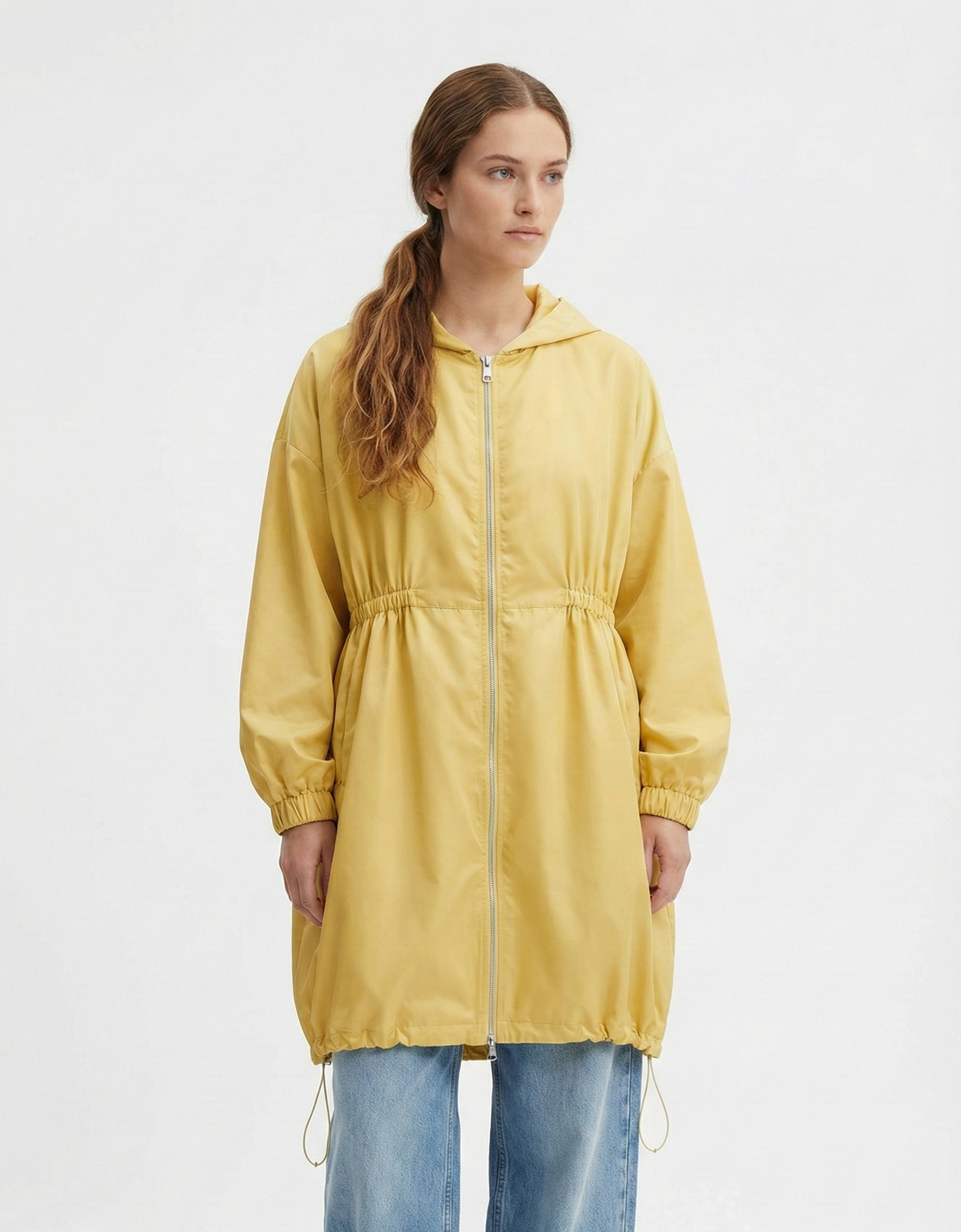 SATIN PARKA WITH HOOD