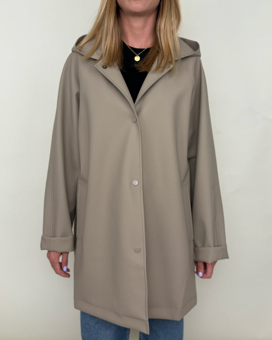 MID-LENGTH WATERPROOF PARKA WITH HOOD