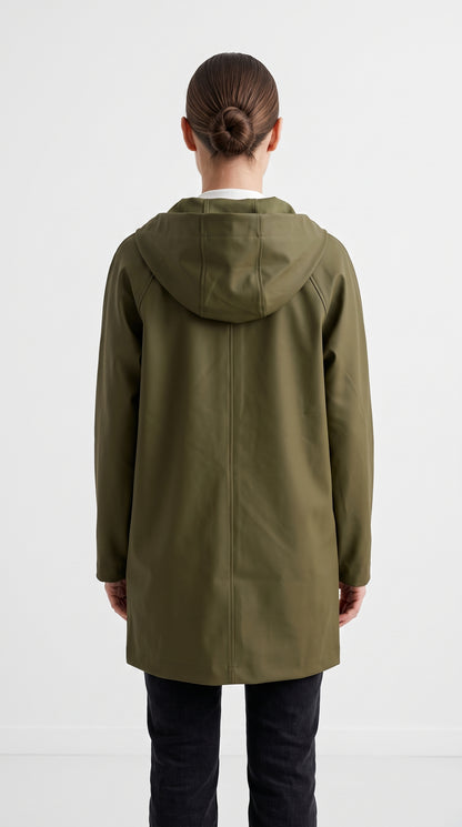 MID-LENGTH WATERPROOF PARKA WITH HOOD