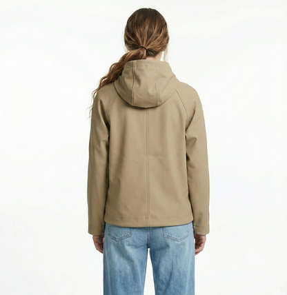 PARKA COURTE IMPERMÉABLE À CAPUCHE