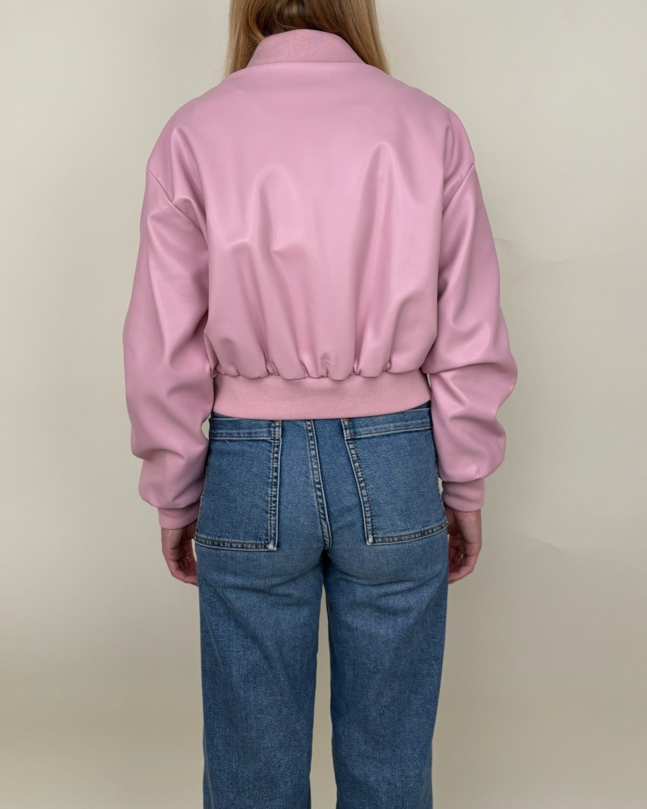 Chaqueta bomber de piel sintética