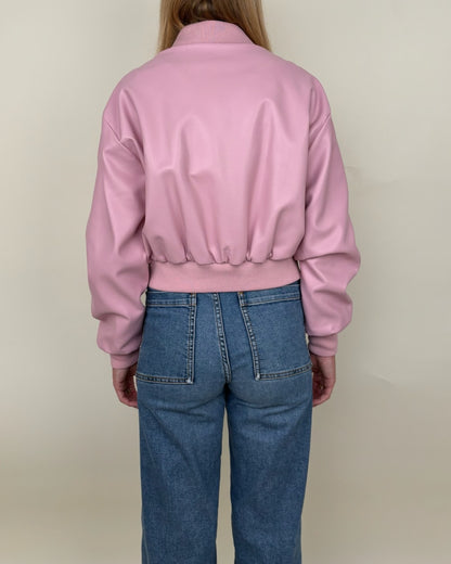 Chaqueta bomber de piel sintética
