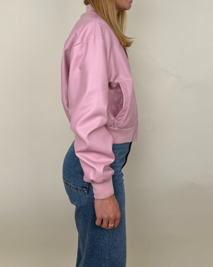 Chaqueta bomber de piel sintética