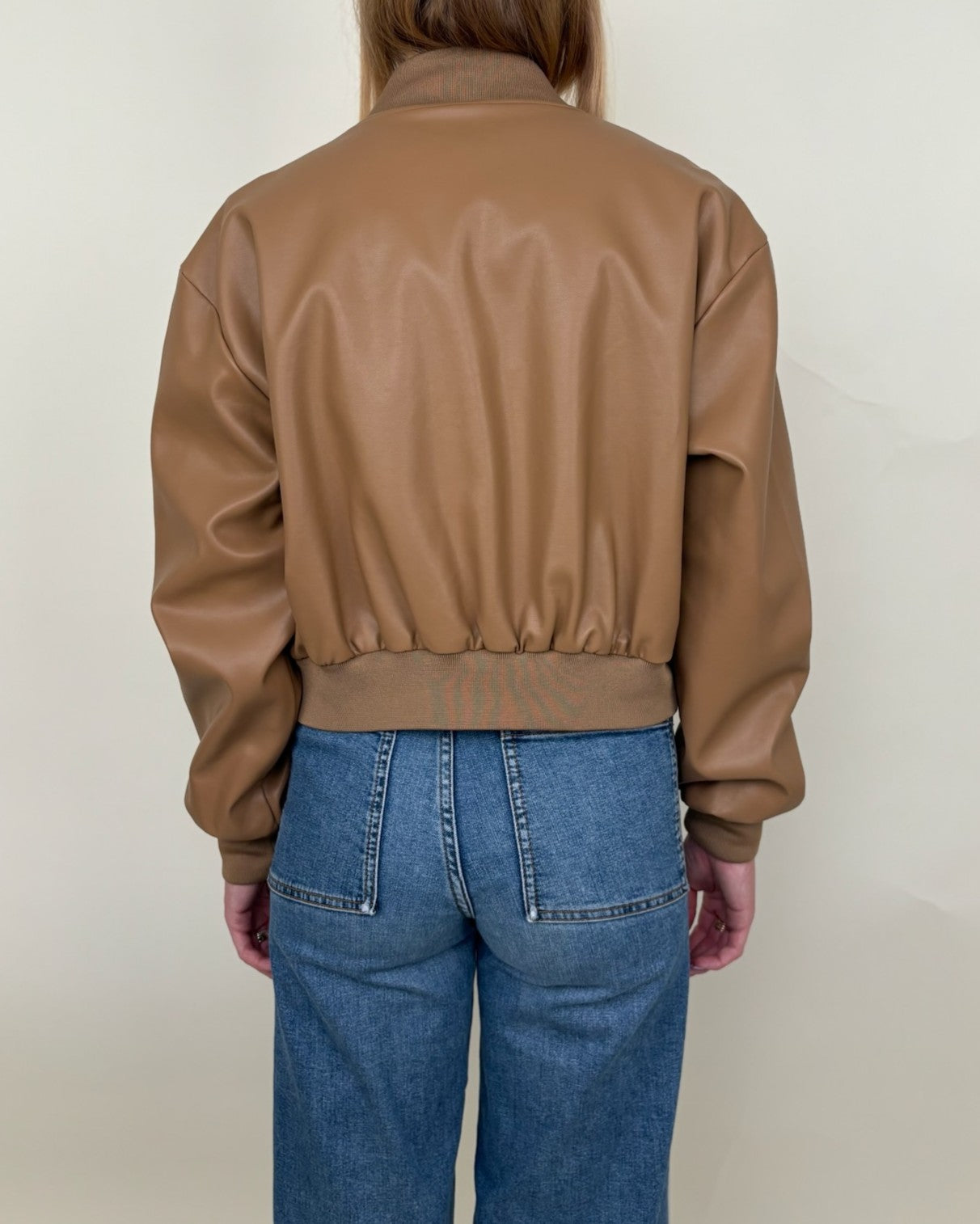 Chaqueta bomber de piel sintética
