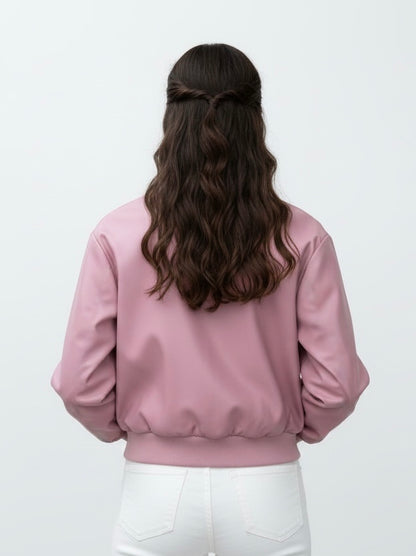 Chaqueta bomber de piel sintética