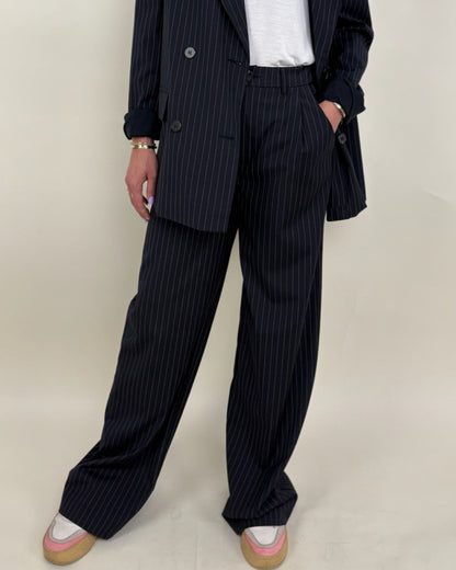 Pantalón de traje de tenis a rayas
