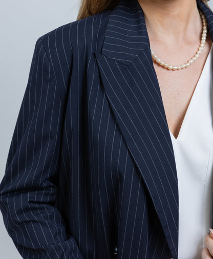 CHAQUETA BLAZER DE TENIS A RAYAS