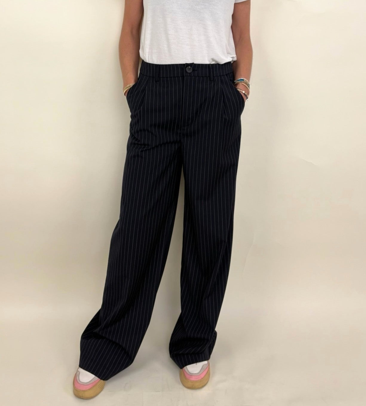 Pantalón de traje de tenis a rayas