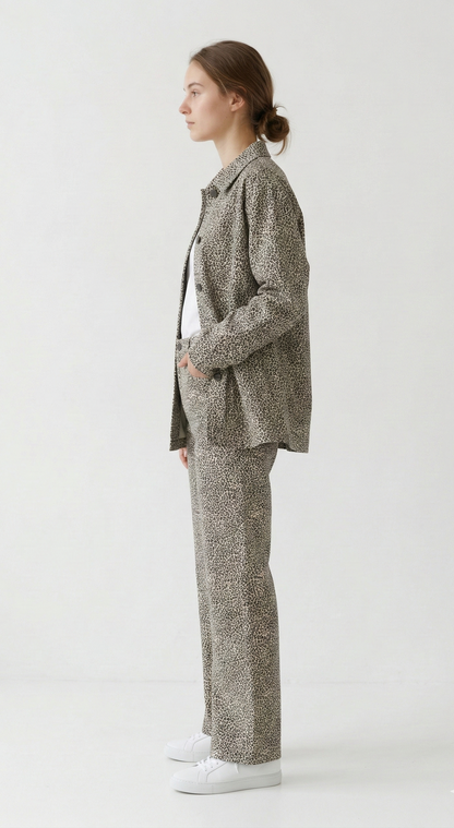 LEOPARD PRINT DENIM JACKET