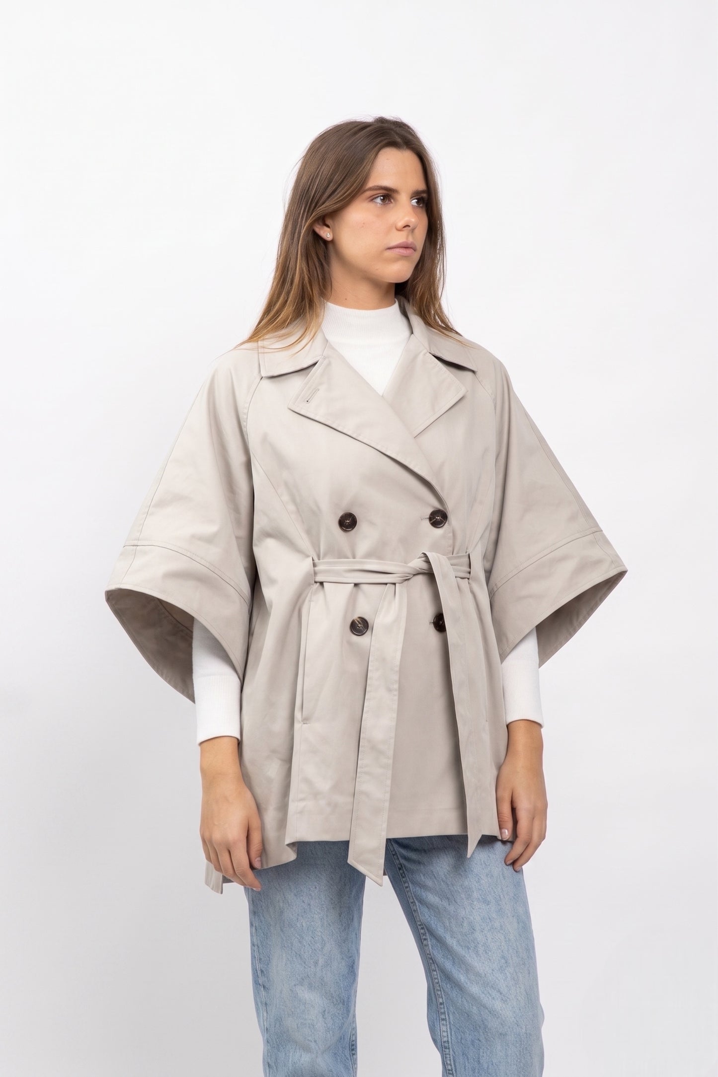 CAPE STYLE TRENCH À CEINTURE