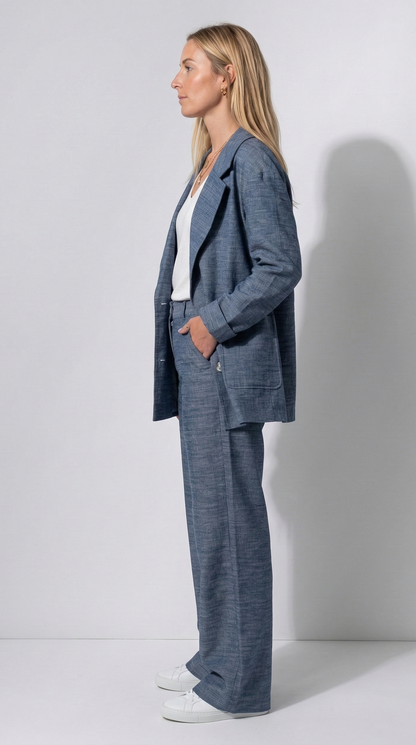 PANTALON FLUIDE EFFET LIN