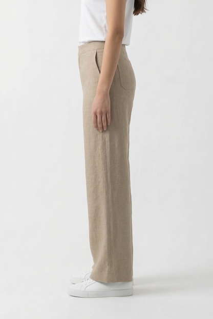 PANTALON FLUIDE EFFET LIN