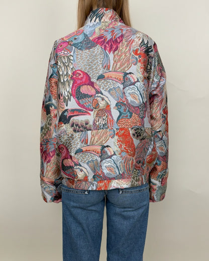 BLOUSON À MOTIF JACQUARD MÉTALLISÉ