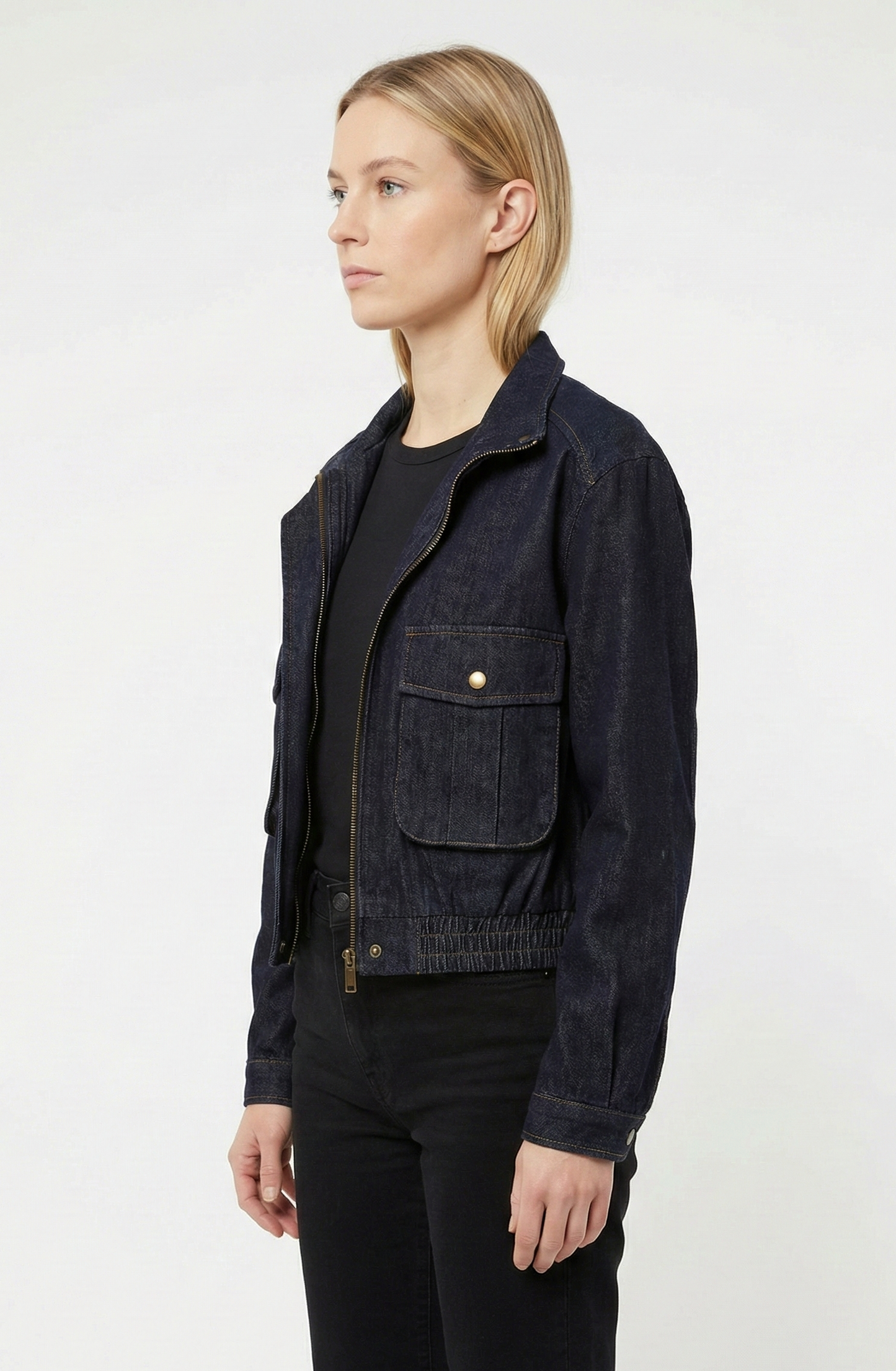 BLOUSON COURT EN JEAN