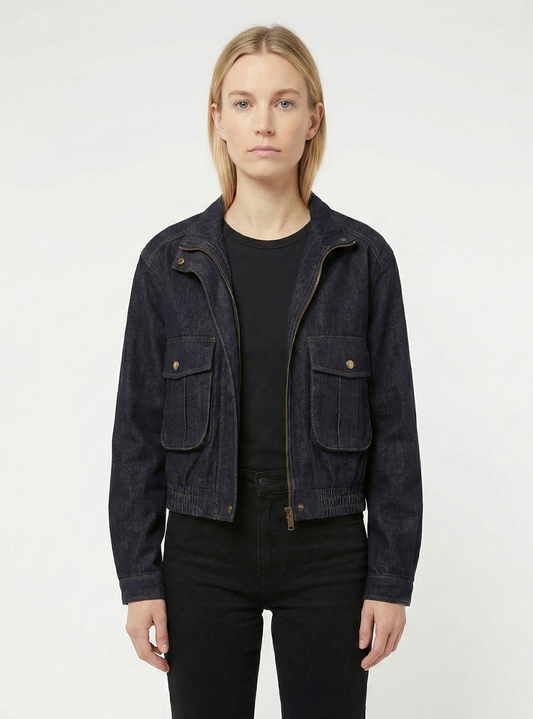 BLOUSON COURT EN JEAN