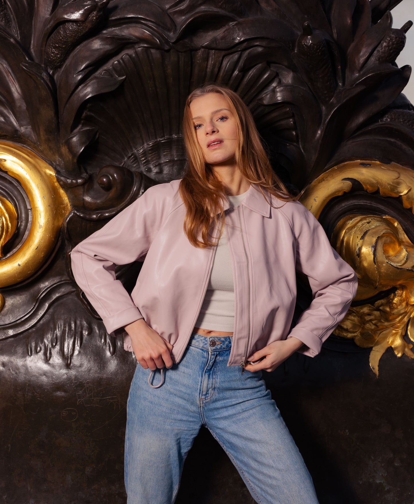 FAUX LEATHERETTE JACKET