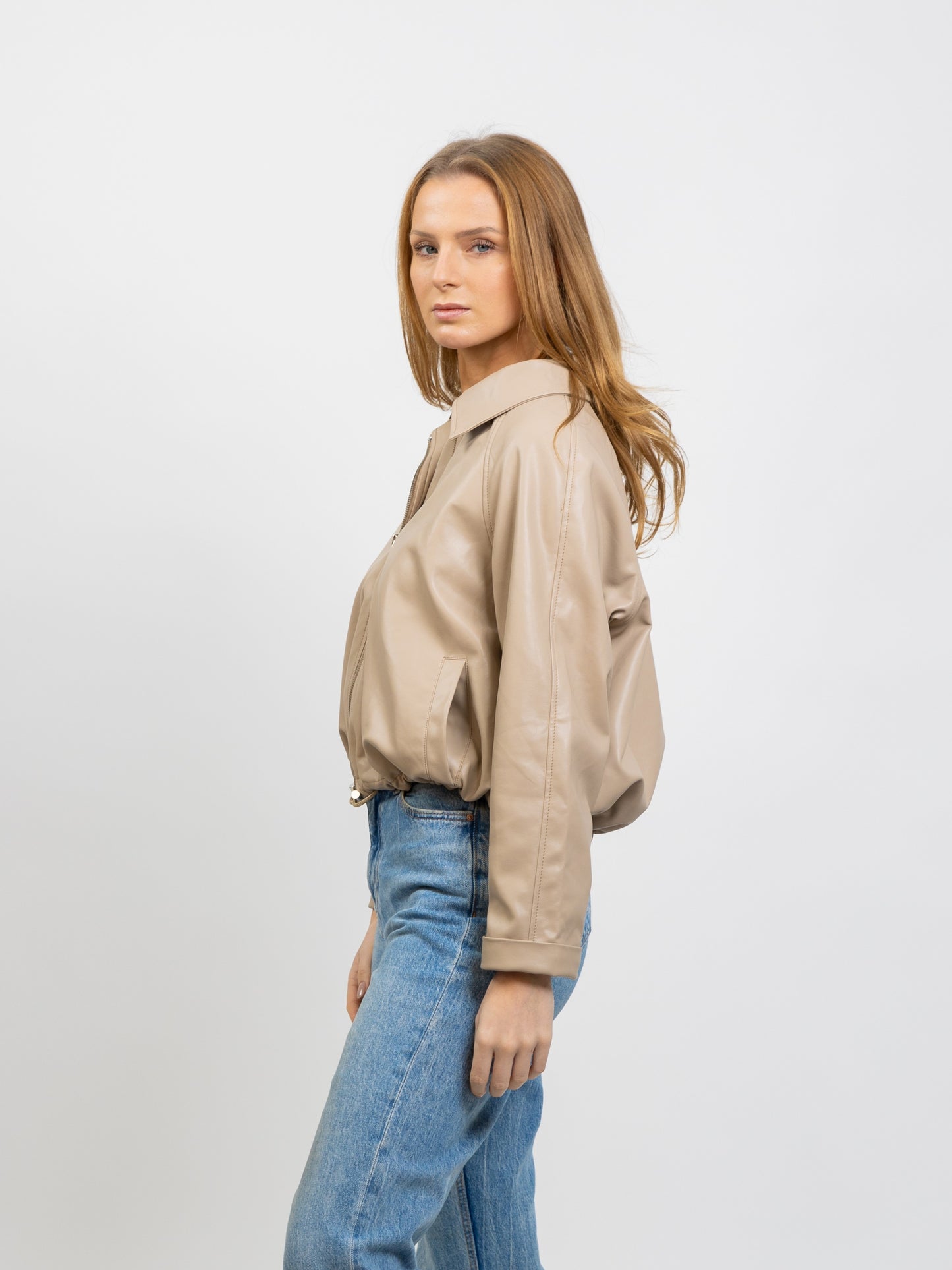 FAUX LEATHERETTE JACKET