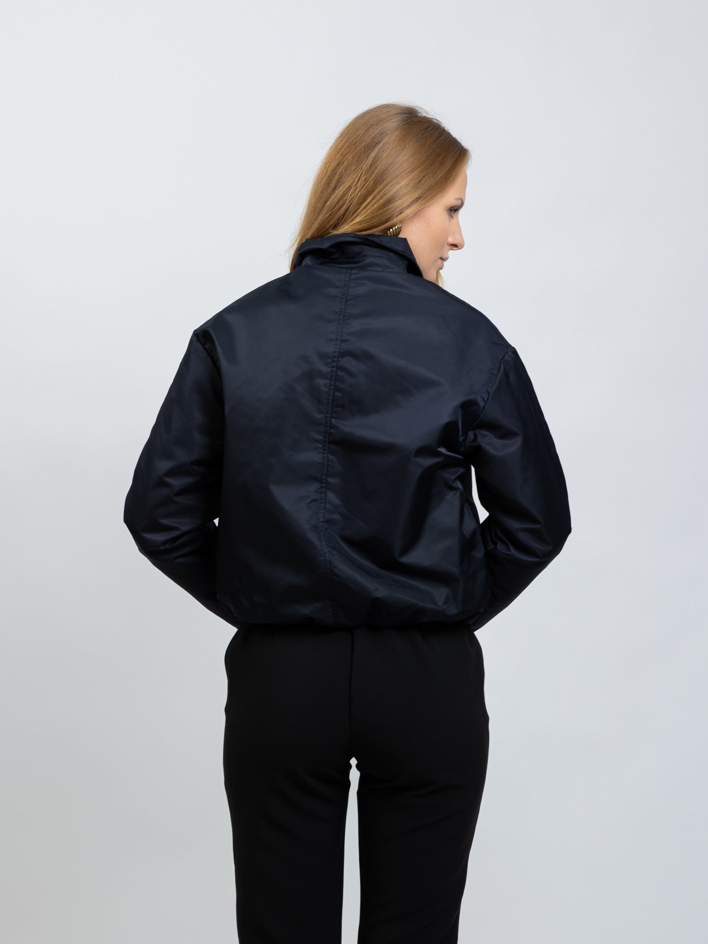 BOMBER JACKET WITH CONTRASTING LINING